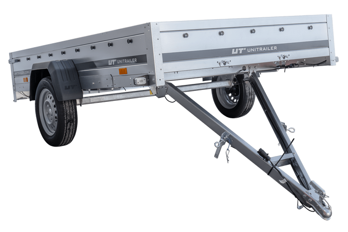 Einachsanhänger 264×150 UNITRAILER GARDEN 265 KIPP mit H-1100 Rahmen und blauer Plane-Neu