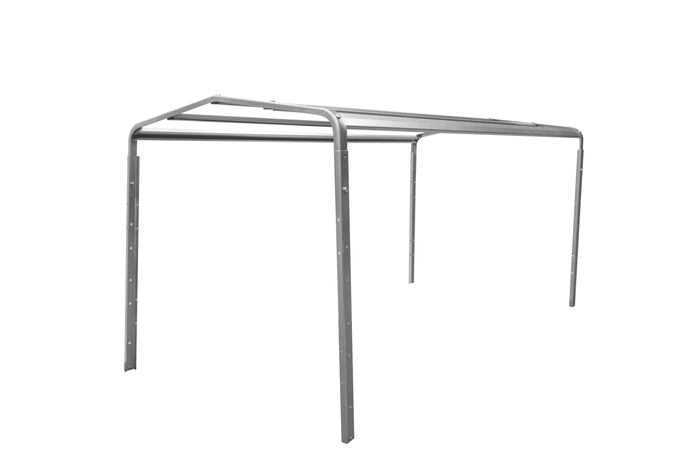 Einachsanhänger 200×125 UNITRAILER GARDEN 201 KIPP mit H-800 Rahmen und grauer Plane-Neu