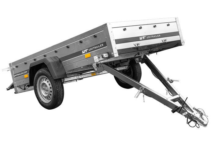 Faltbarer Pkw Anhänger Garden Trailer 230 KIPP mit zusätzlichen Bordwänden, Stützrad, Flachplane und Planenträgern]-Neu