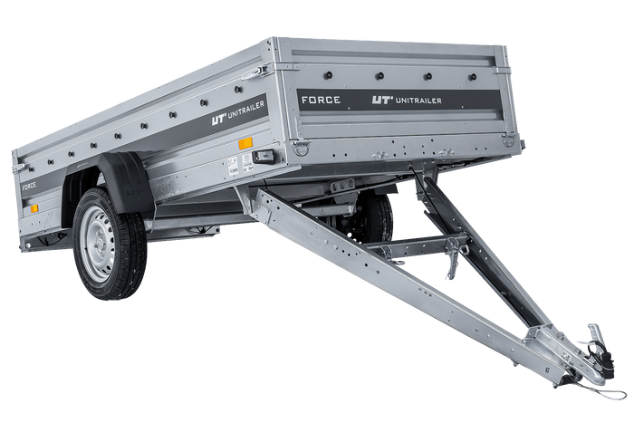 Einachsanhänger 264×125 UNITRAILER FORCE 264 KIPP mit BIS-Seitenwänden und Aluminiumabdeckung-Neu